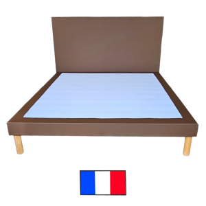 Sommier et tête de lit simili cuir