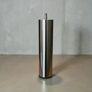 Pieds sommier tapissier métal brossé hauteur 15 cm