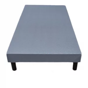 Sommier tapissier 90 x 200 tissu anthracite hauteur 13 cm