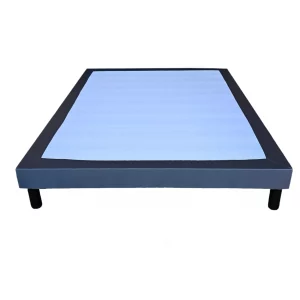 Sommier simili cuir gris 160 x 200