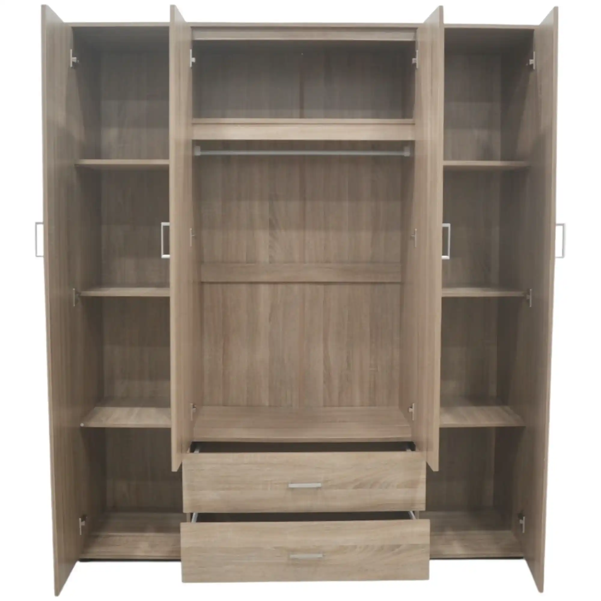 Armoire 160 Marc Sonoma 4 portes avec 2 miroirs – Image 2