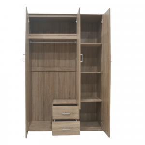 Armoire 120 Marc Sonoma 3 portes avec miroir