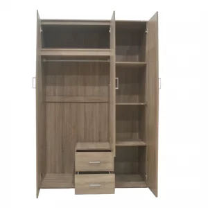 Armoire 120 Marc Sonoma 3 portes avec miroir