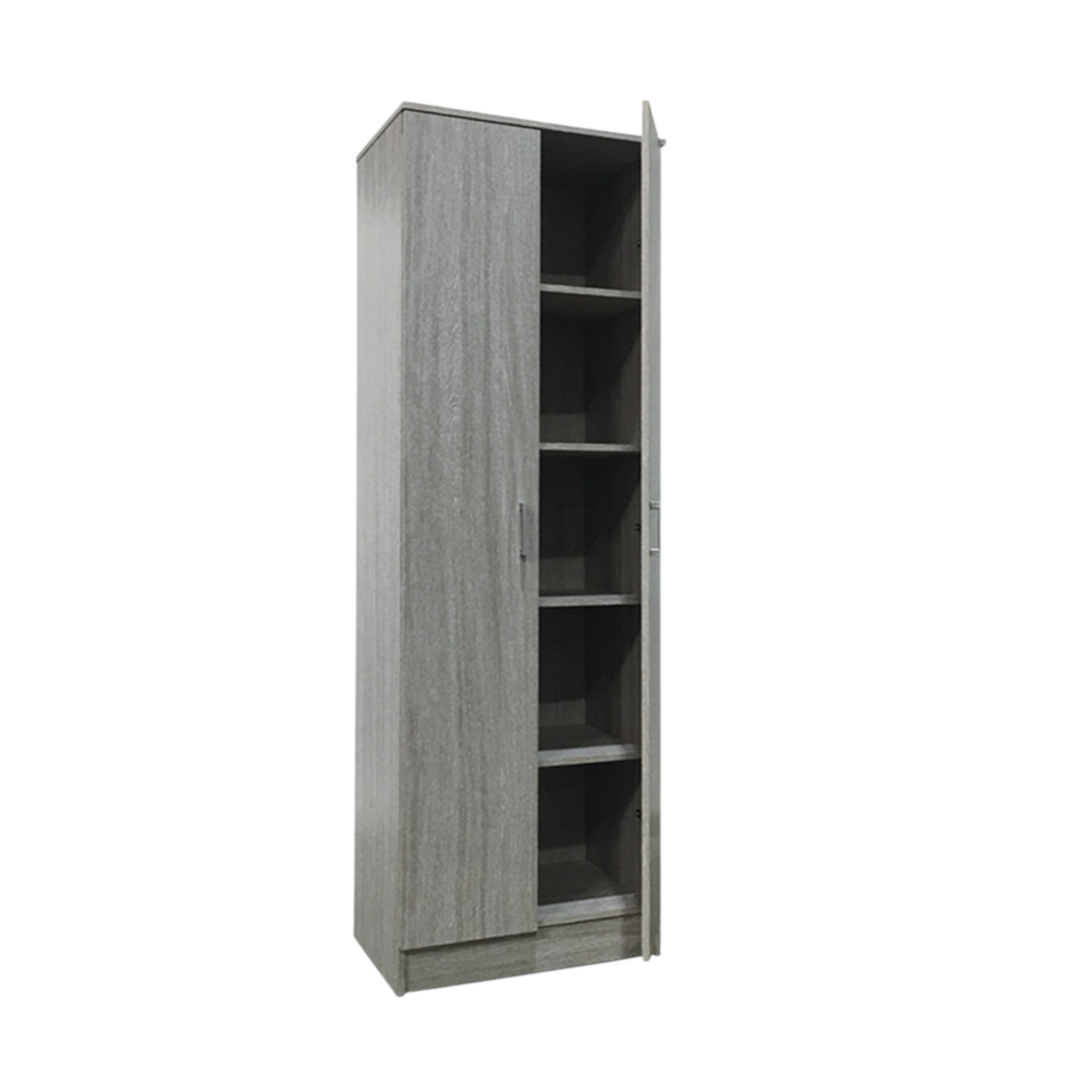 Armoire 60 Ray chêne gris 2 portes et 4 étagères – Image 2