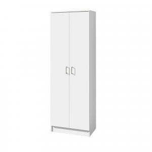 Armoire 60 Ray Blanc 2 portes et 4 étagères
