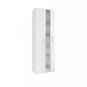 Armoire 60 Ray Blanc 2 portes et 4 étagères