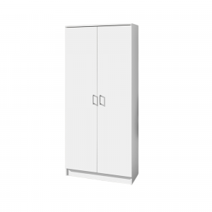 Armoire 80 Ray Blanc 2 portes et 4 étagères