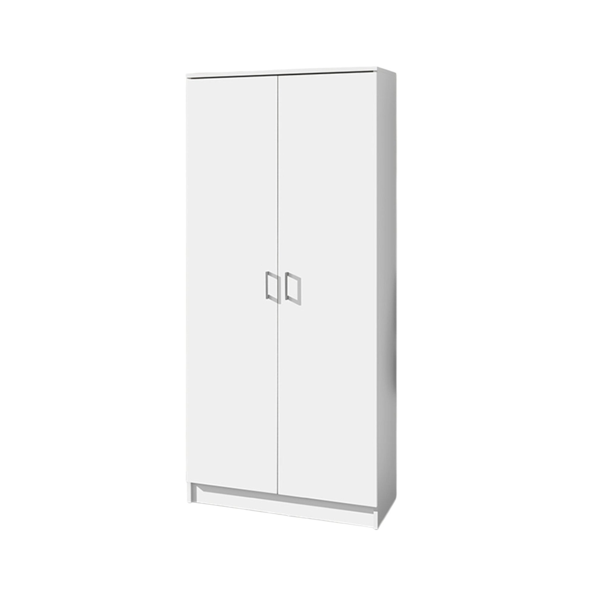 Armoire 80 Ray Blanc 2 portes et 4 étagères