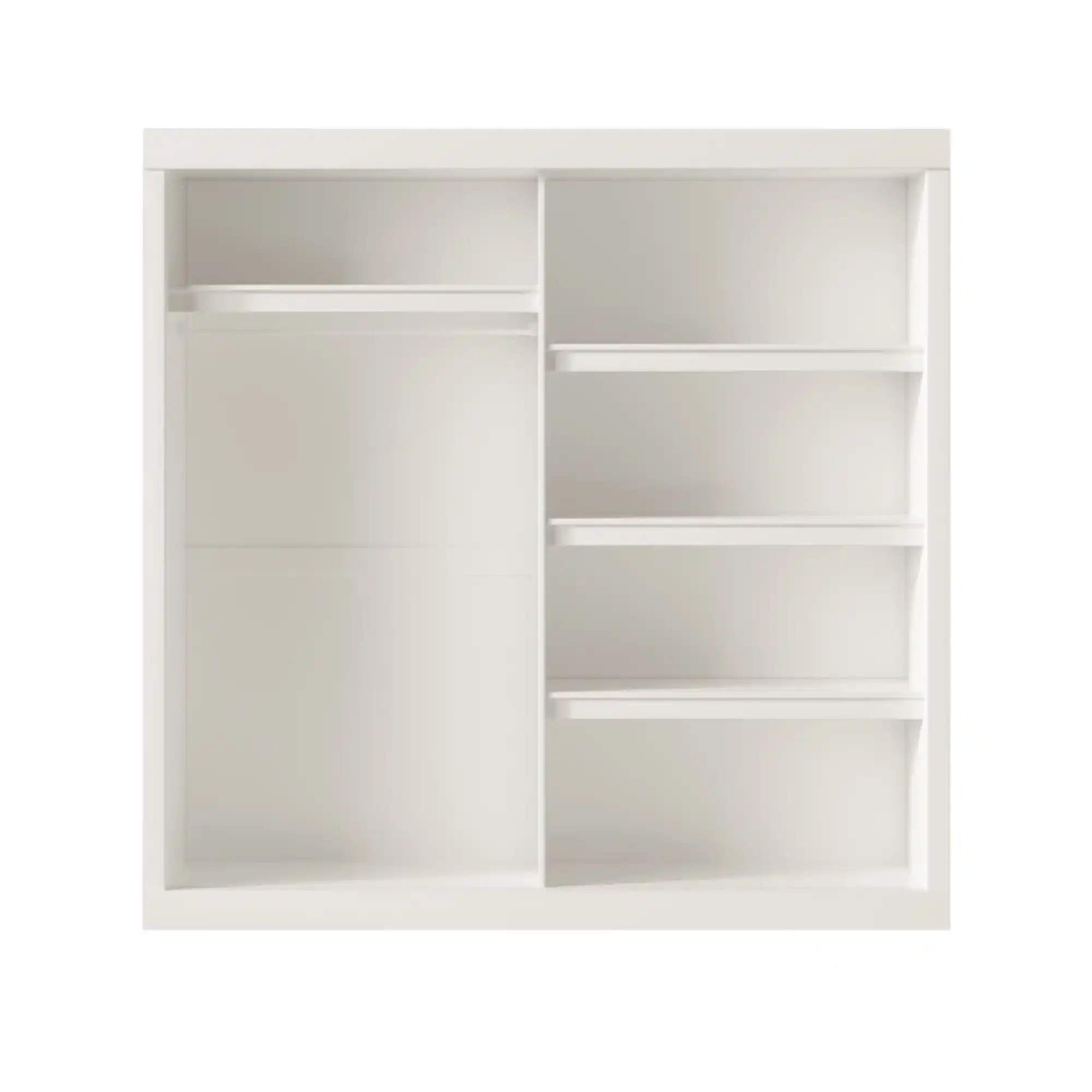 Armoire 182 Mike Blanc 2 portes coulissantes et porte miroir – Image 2