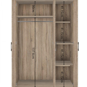 Armoire 118 Ray Sonoma 3 portes