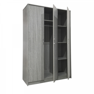 Armoire 118 Ray Chêne Gris 3 portes
