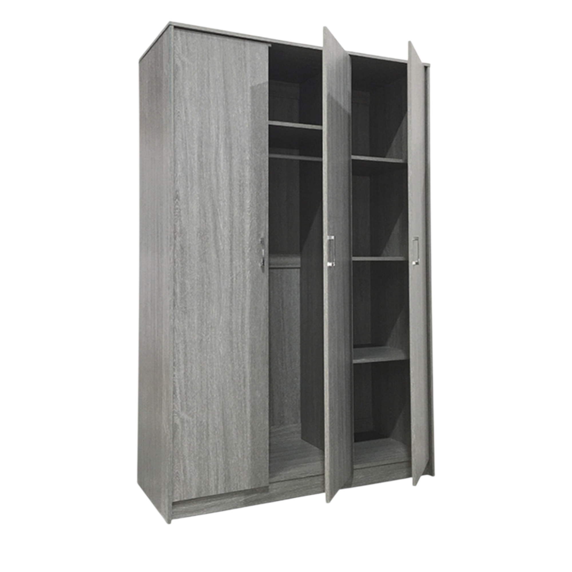 Armoire 118 Ray Chêne Gris 3 portes