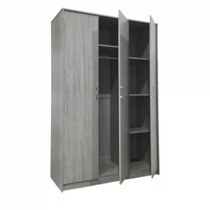 Armoire 118 Ray Chêne Gris 3 portes