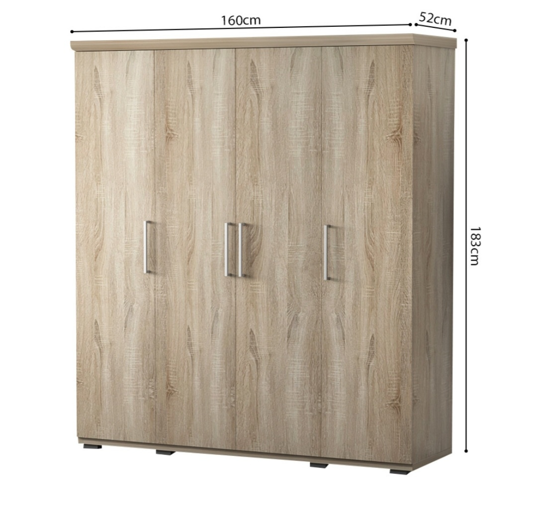 Armoire 160 Mike Sonoma 4 portes – Image 4