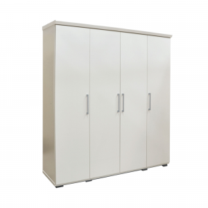 Armoire 160 Mike Blanc 4 portes
