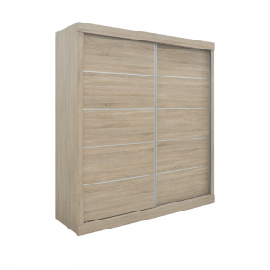 Armoire 183 Mike Sonoma 2 portes coulissantes