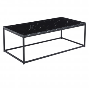 Table basse Dallas décor marbre noir