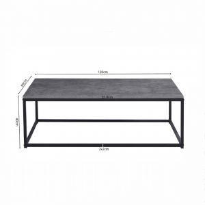 Table basse Dallas décor pierre gris