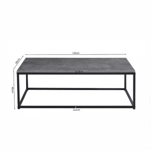 Table basse Dallas décor pierre gris