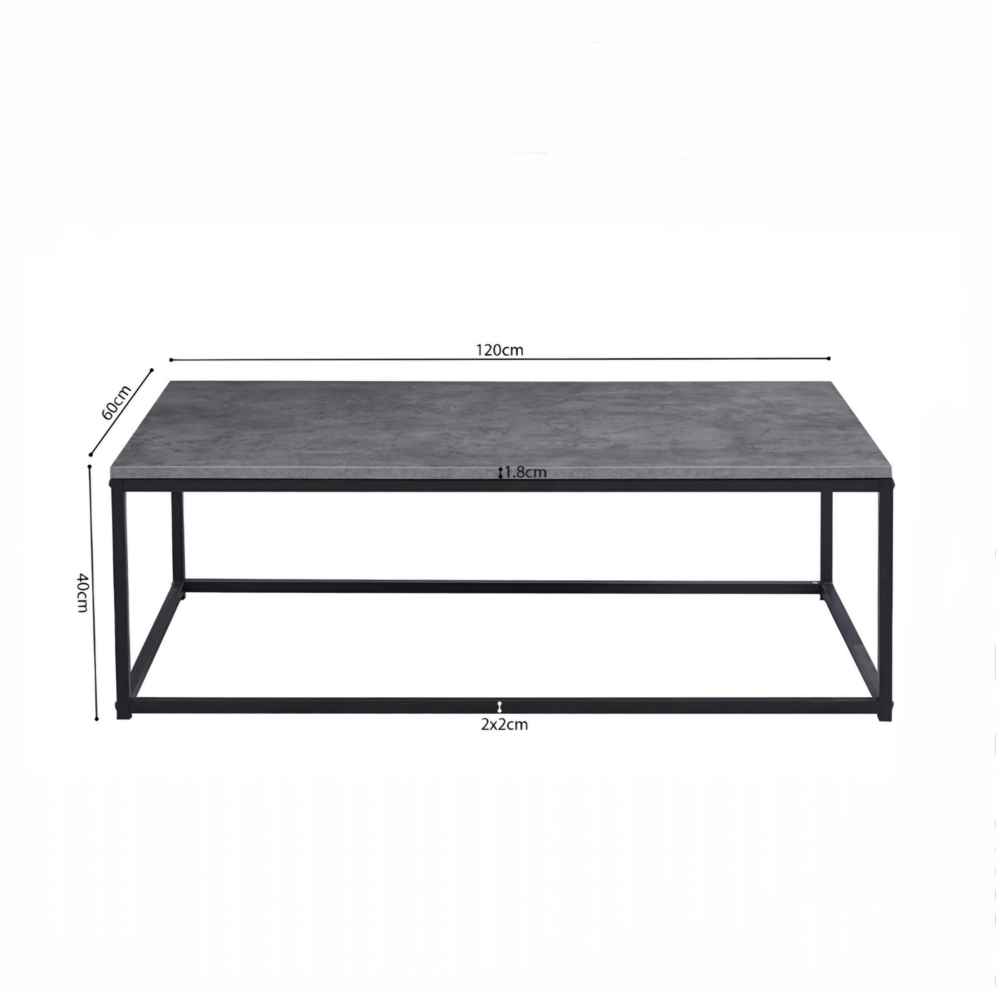 Table basse Dallas décor pierre gris – Image 2