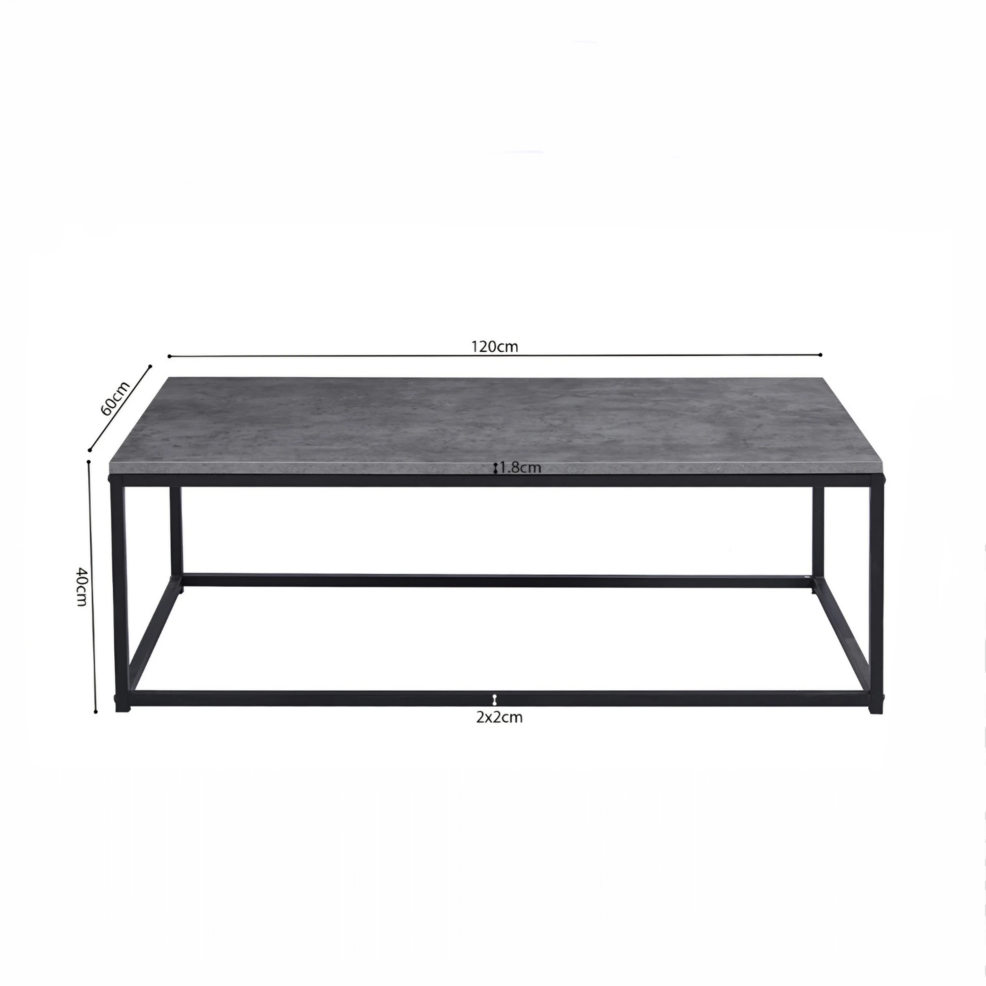 Table basse Dallas décor pierre gris – Image 2