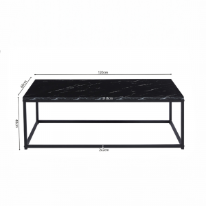 Table basse Dallas décor marbre noir