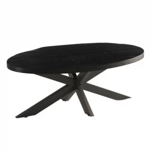 Table basse Madeira ovale bois de manguier noir