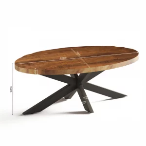 Table basse Madeira ovale bois de manguier