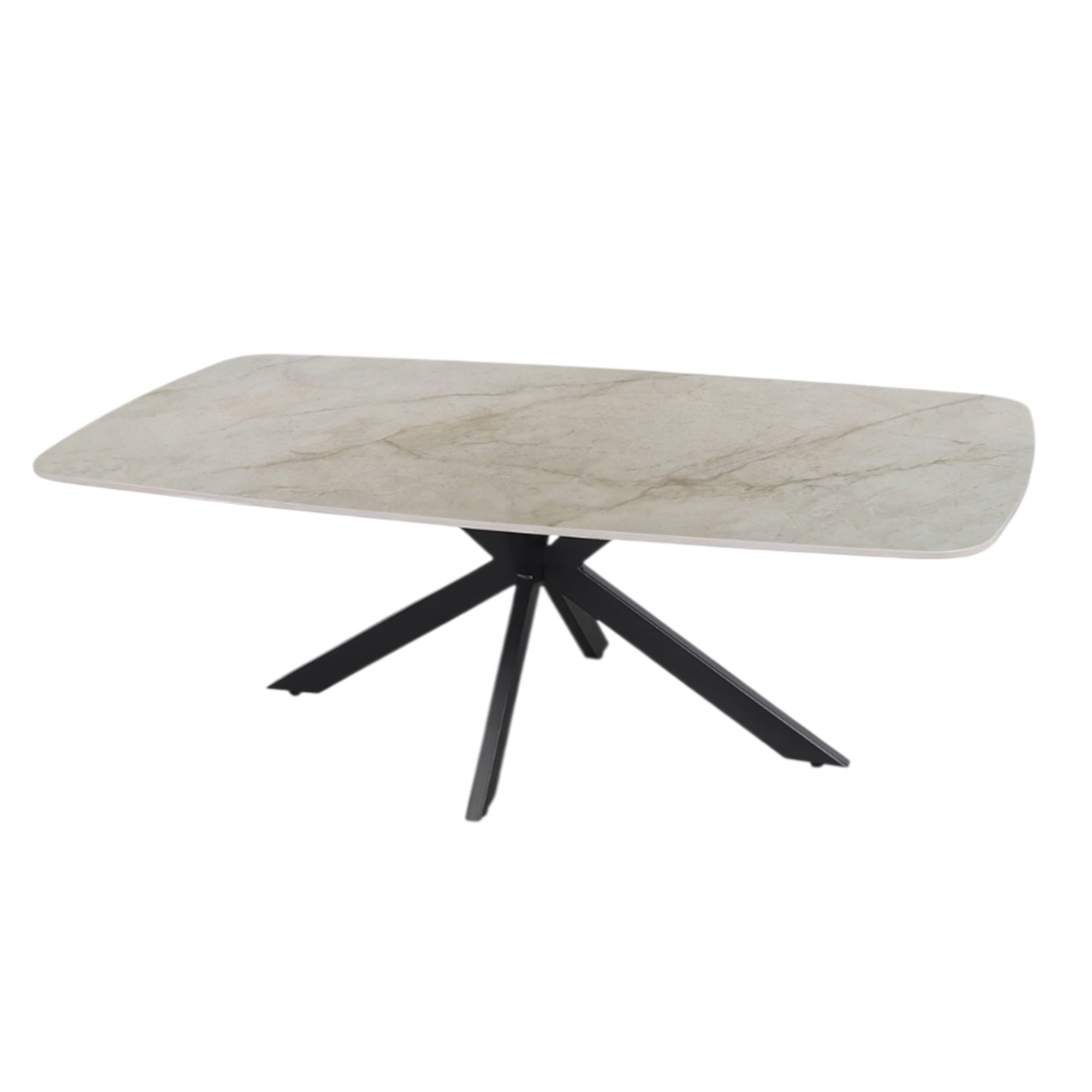 Table basse Apollo 130 cm Ovale Danoise Pierre Brillant Shakespear Beige – Image 2