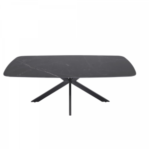 Table basse Apollo 130 cm Ovale Danoise Pierre Noir