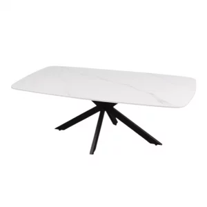 Table basse Apollo 130 cm Ovale Danoise Pierre Blanc