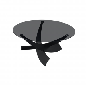 Table basse Weston Ronde Verre clair gris