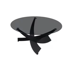 Table basse Weston Ronde Verre clair gris