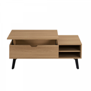 Table basse Justine Plateau relevable Décor Chêne Naturel