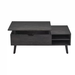 Table basse Justine Plateau relevable Décor Brun foncé