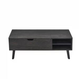 Table basse Justine Plateau relevable Décor Brun foncé