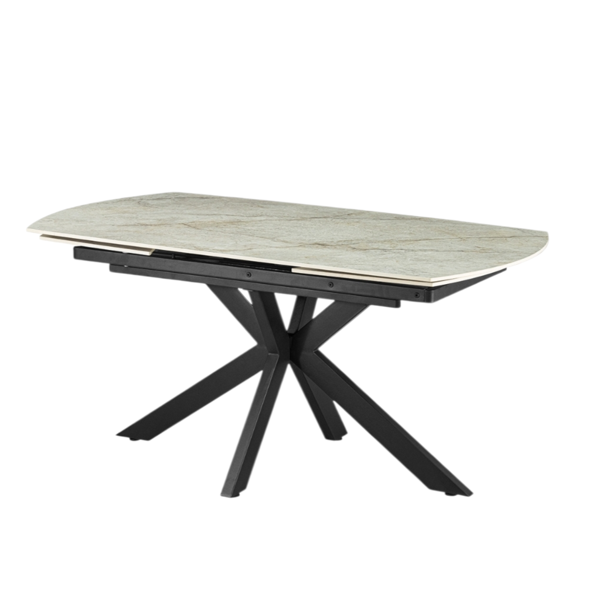 Table extensible Ares 160-240 cm Ovale Danoise Brillant Pierre Beige – Image 2