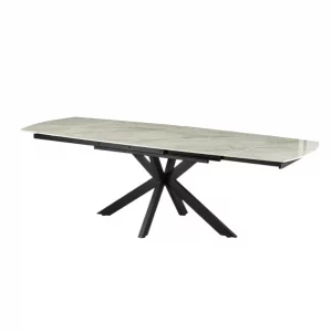 Table extensible Ares 160-240 cm Ovale Danoise Brillant Pierre Beige