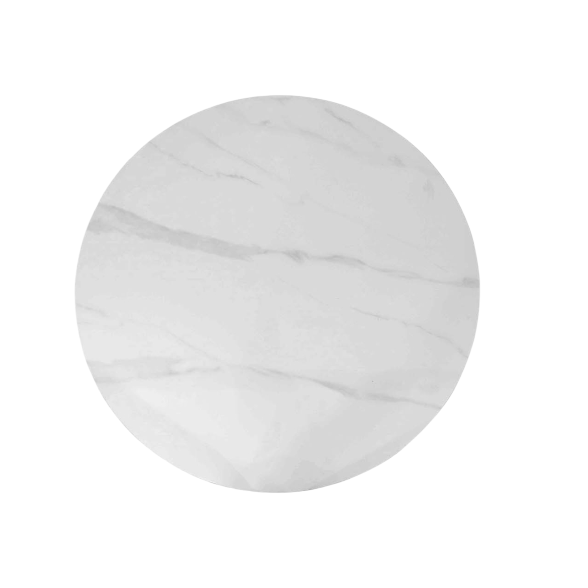 Table Apollo 110 cm Pierre Brillante Ronde Snow Blanc – Image 3