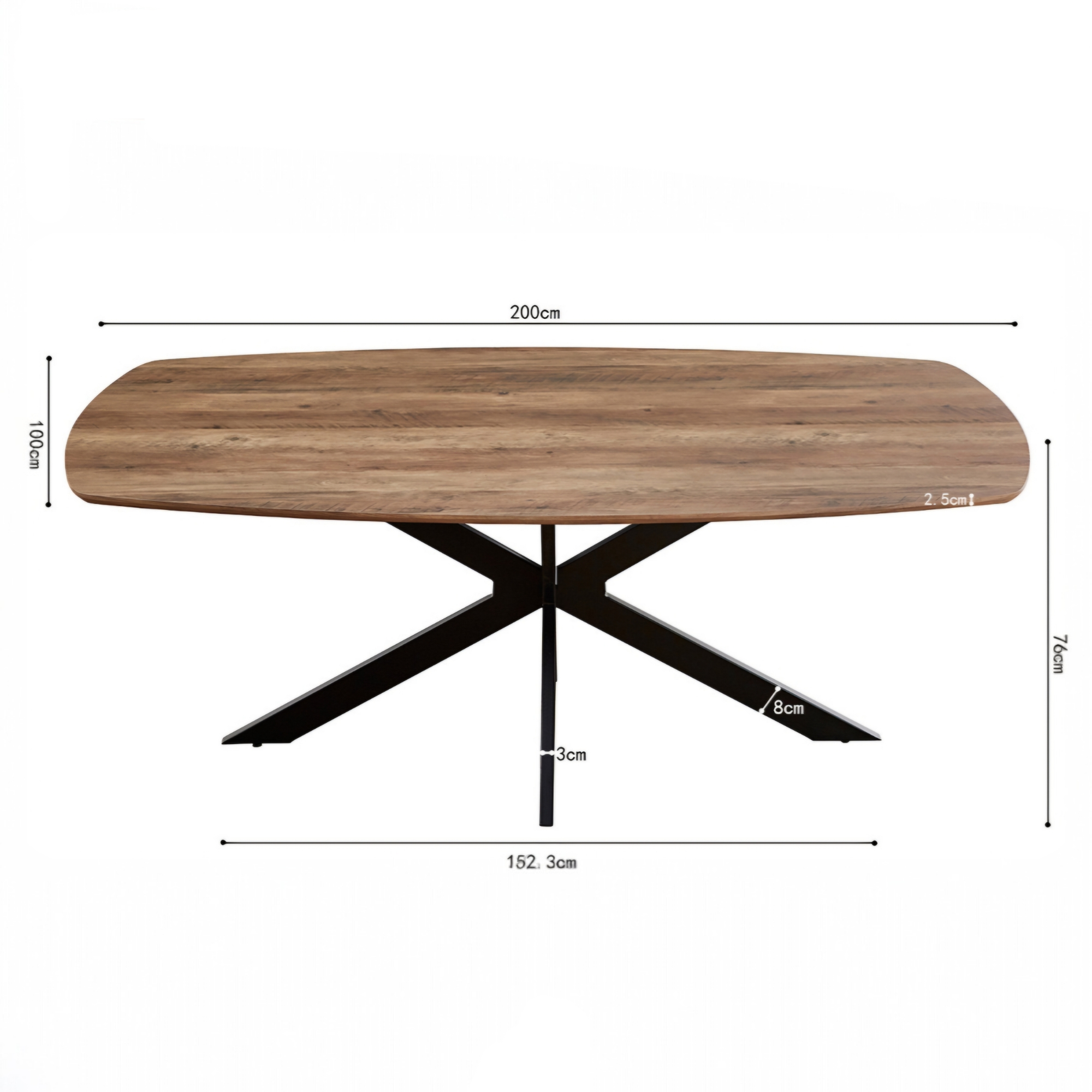 Table Aziz 200 cm Ovale Danoise Décor Mango – Image 4