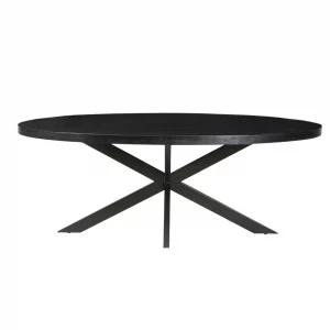 Table Alexa 200 cm Ovale Bois de Manguier noir