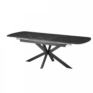 Table extensible Hestia 180-220 cm Ovale Danoise Pierre Noir