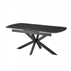 Table extensible Hestia 180-220 cm Ovale Danoise Pierre Noir