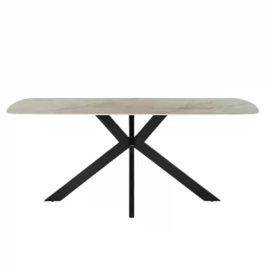 Table Apollo 180 cm Ovale Danoise Pierre Brillant Shakespear Beige