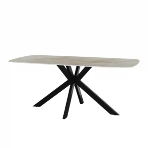 Table Apollo 180 cm Ovale Danoise Pierre Brillant Shakespear Beige