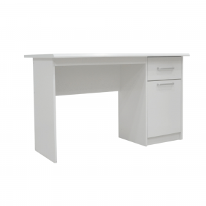 Bureau Milou 1 tiroir 1 porte Blanc