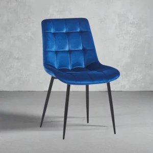 Chaise Juta Velours Bleu