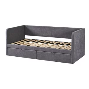Lit Parma 90 X 200 avec sommier Tissues Gris