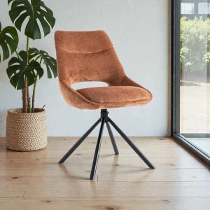 Chaise Dante Tissu Rouille