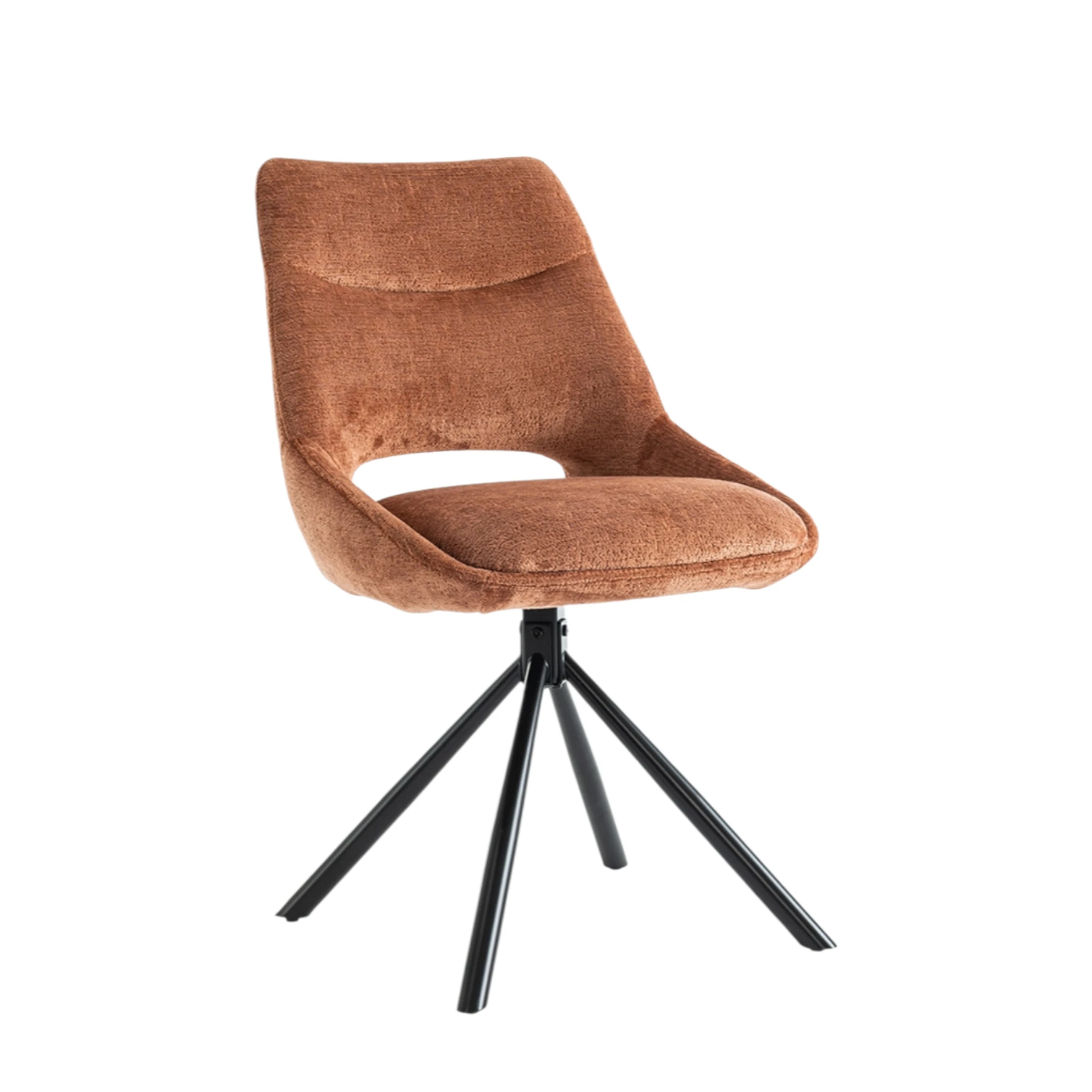 Chaise Dante Tissu Rouille – Image 2